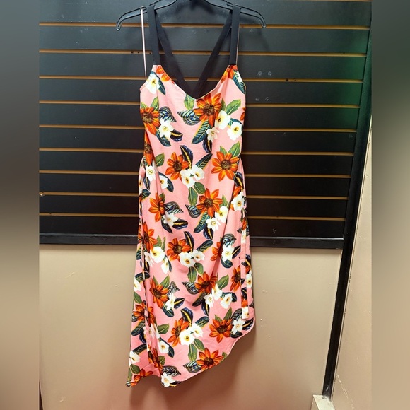 New Look Pink Floral Midi Dress – Size 8 (US) - Picture 2 of 5
